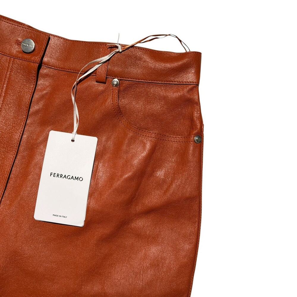 $4,700 Nappa leather terracotta pant - Picture 2 of 4